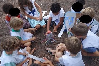 Jeu anniversaire chevalier et dragon