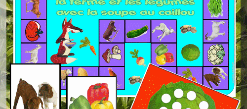 La ferme et les légumes avec la soupe au caillou