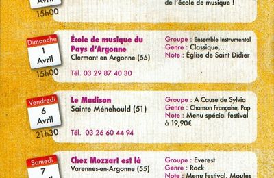 FESTIVAL LES BARS BARS 31 MARS/28 AVRIL