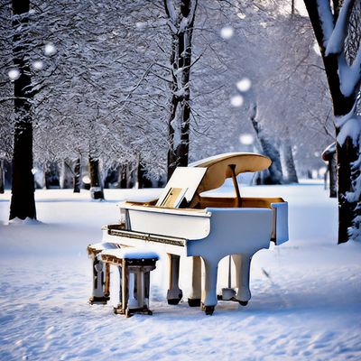 Piano sous la neige