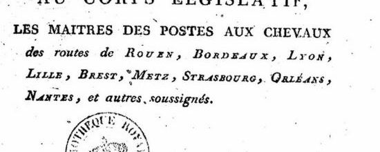 Pétition de Maître de Poste