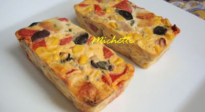 Petite terrine au maïs, poulet, mozarella et piquillos