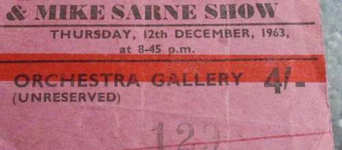 ticket afffiche 12 décembre 1963