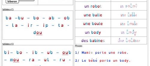 Fiche son B (différenciation)
