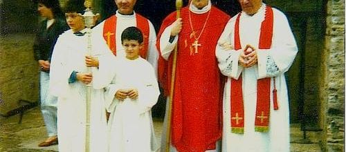 Sortie de messe de confirmation...il y a une trentaine d'années