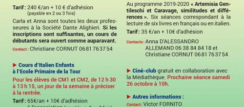 Nos activités 2019-2020