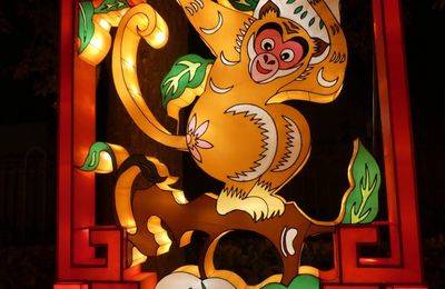 Les animaux du zodiaque chinois au Festival des lanternes chinoises à Gaillac...