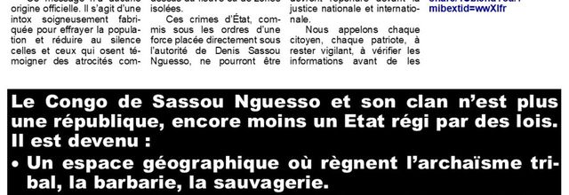 Congo-Brazzaville : La République des barbares
