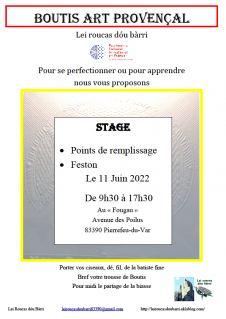 Stage de boutis