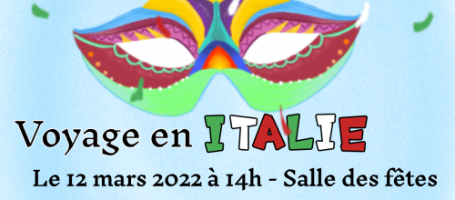 Venez fêter carnaval à l'italienne samedi 12 mars