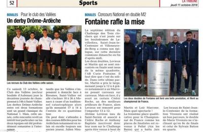 La tribune du 22 octobre 2018