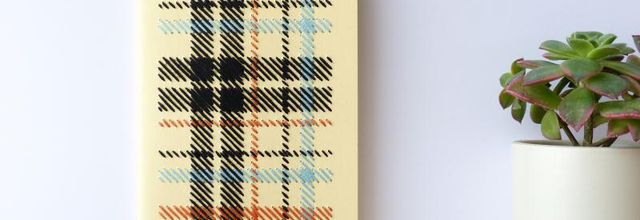Le carnet de notes Moleskine brodé de carreaux écossais-Moleskine notebook tartan embroidered