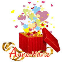 396 - Cadeau rouge et or