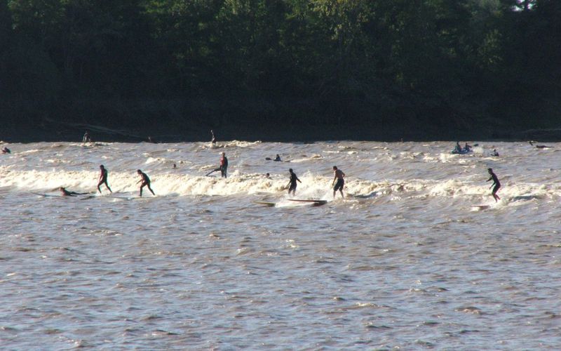 Le mascaret sur la Dordogne en Gironde