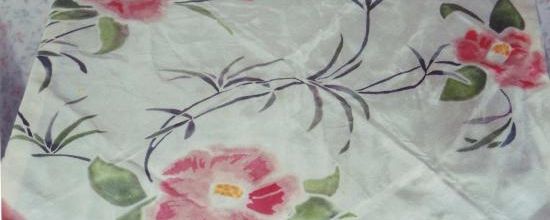 Foulard en peinture sur soie