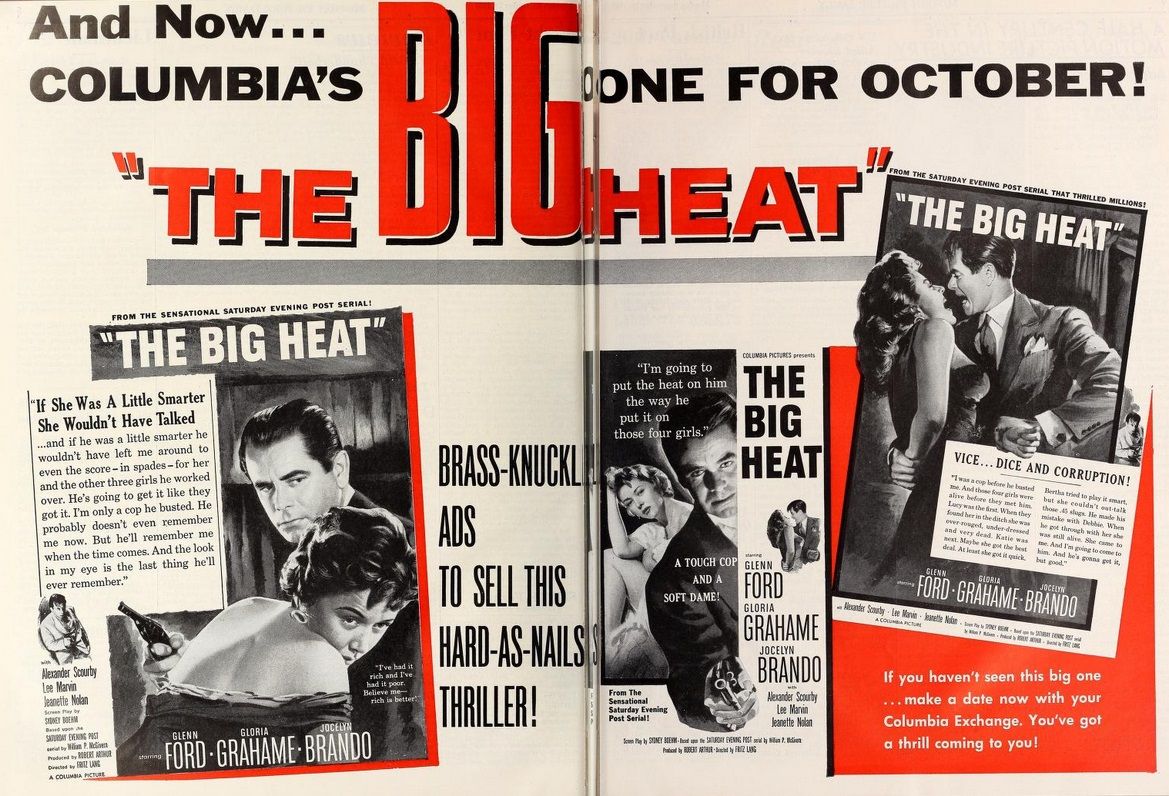 THE BIG HEAT BOX OFFICE USA 1953 BOX OFFICE