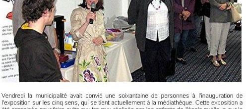 Ouest France - 10/07/2012 - Des ateliers pour compléter l'exposition sur les cinq sens