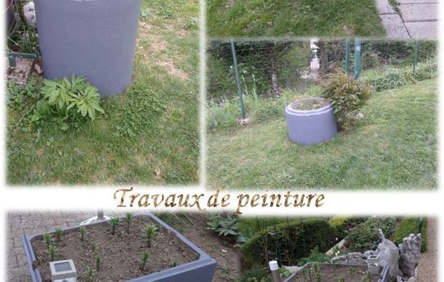 ... Petit tour au jardin pour admirer fleurs, et, ma peinture