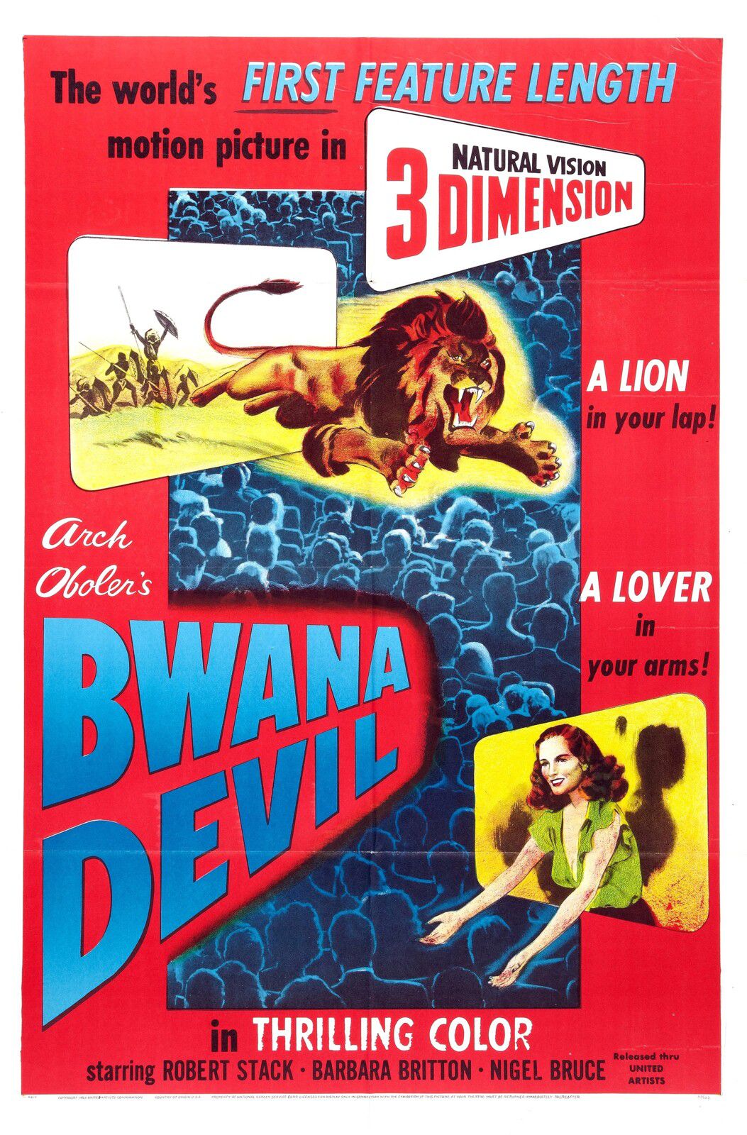 BWANA LE DIABLE BOX OFFICE USA 1952