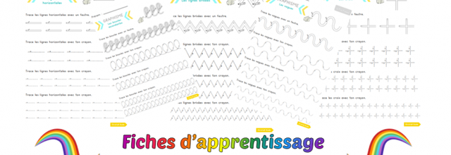 Fiches d'apprentissage / Le graphisme en maternelle