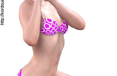 Tube de femme en bikini (render-image)