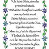 Dictons et Fête du jour Olivia + grille prénom  !