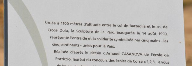 Sculpture de la paix - Pioggiola - Corse
