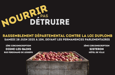 Rassemblement Nourrir pas détruire, 28 juin