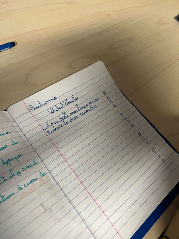 Album photo :  projet d'écriture Classe Bleue 2025