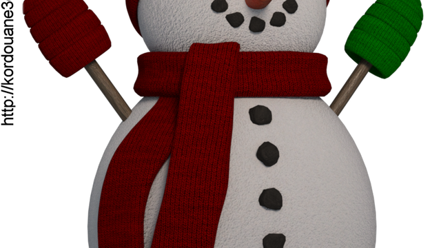 Tube de petit bonhomme de neige (Noël)