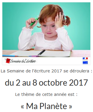 La semaine de l'écriture 2017