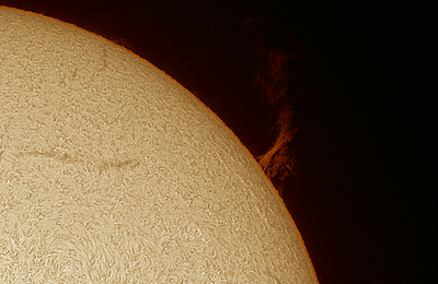 La spectaculaire protubérance solaire du 23 août 2025