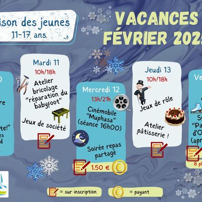 Programme des vacances de Février 2025!