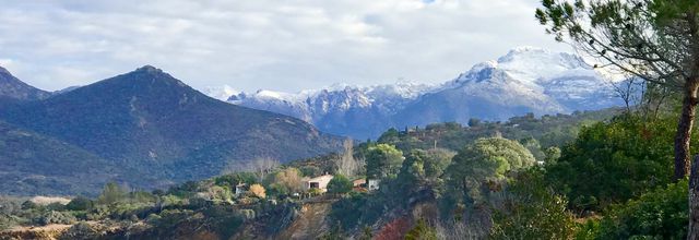 La neige vue de Galéria - Corse