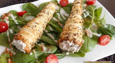 Cornets feuilletés à la crème de thon
