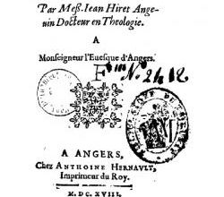 Jean HIRET 1er Historien de l'Anjou