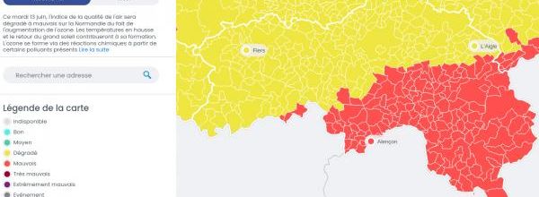 13 et 14 juin, mauvais indice de la qualité de l'air