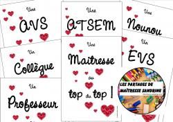 Maitre(sse), collègue, prof, AVS, ATSEM...