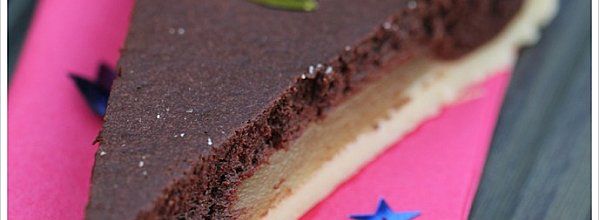 Tarte mousseuse au chocolat & poires