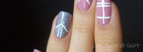 Nail art discret et accent nail argenté