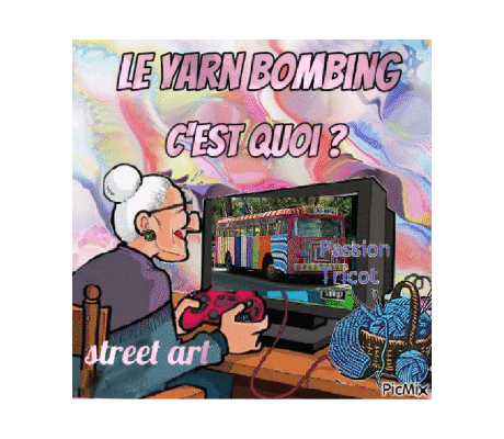 Dessin et peinture - vidéo 3781 : Le yarn bombing, c'est quoi ?.- Street art.