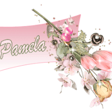 Signature animee tulipe rose