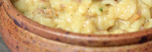 Risotto aux girolles & chair à saucisse.