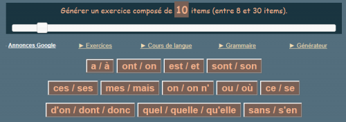 Générateurs d'homophones
