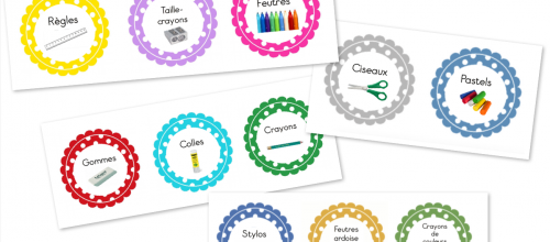 Etiquettes pour ranger sa classe