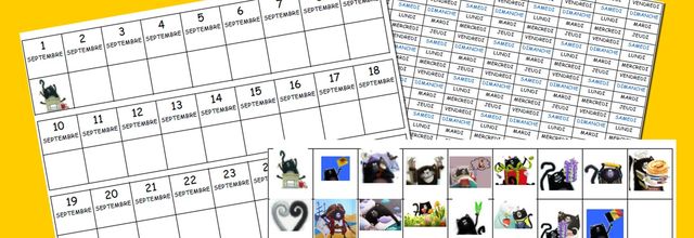 Calendriers Splat le chat et calendrier perpétuel.