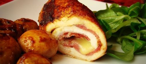 Roulés de dinde, coppa et fromage.