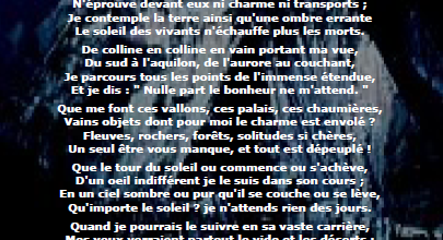 Lamartine Alponse de - L'isolement