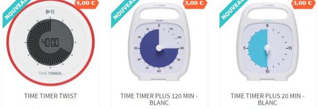 Hoptoys propose à son catalogue trois nouveaux Time Timer