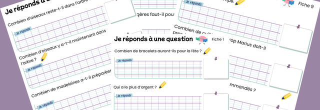 Répondre à une question en résolution de problèmes 
